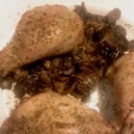 Cosciotti di pollo al forno con funghi