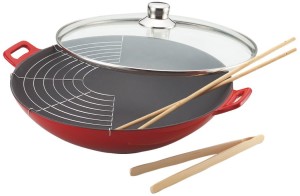 Baumalu 382872 - Wok in ghisa pentola cucina macrobiotica dietaokit